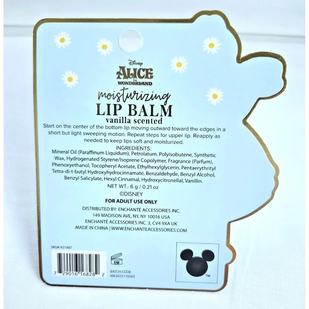 Disney‎ Alice in Wonderland Lip Gloss Palette & Lip Balm Set – Vanilla Scented